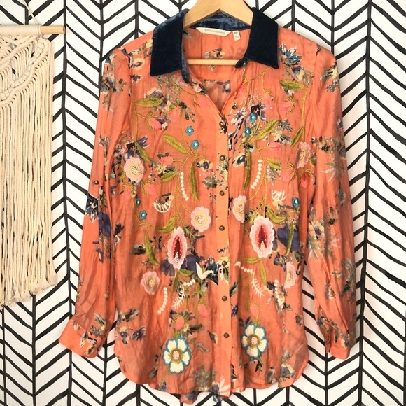 SOFT SURROUNDINGS |Arrata Embroidered Button Down - Picture 2 of 11